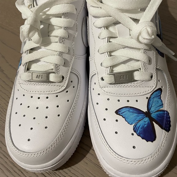 Nike AF1 Custom Blue Butterfly - Picture 6 of 12